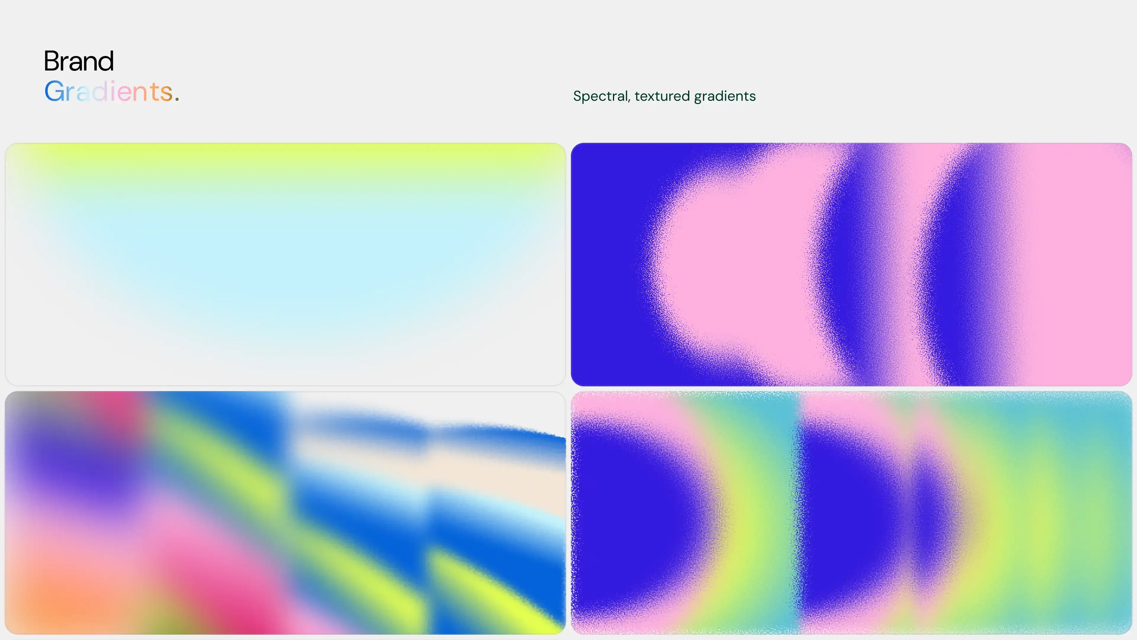 Spectral, textured brand gradients